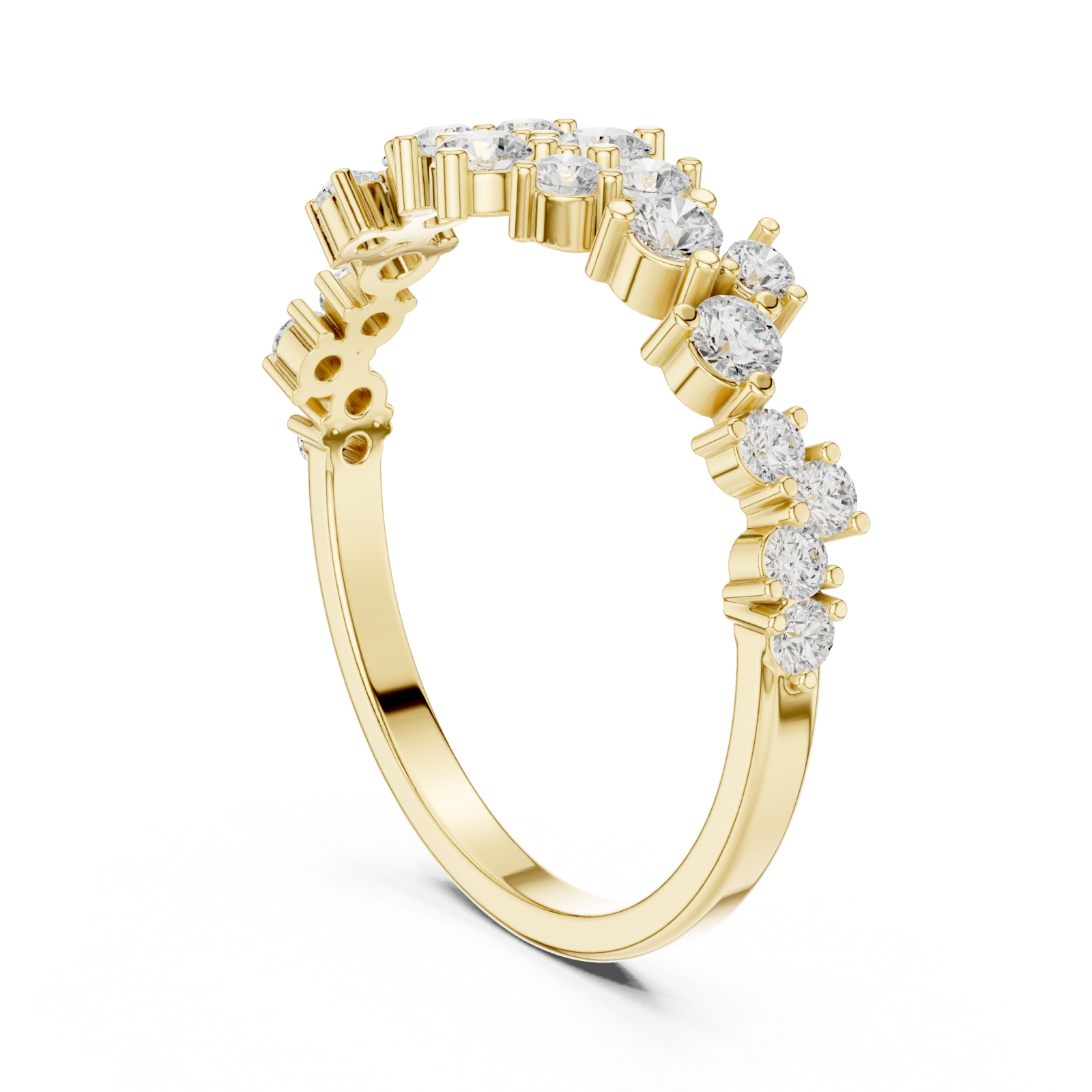  Gold Dazzle Crown Eternity Ring Left View
