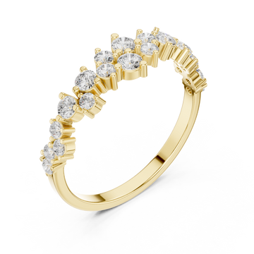 Gold Dazzle Crown Eternity Ring Right View