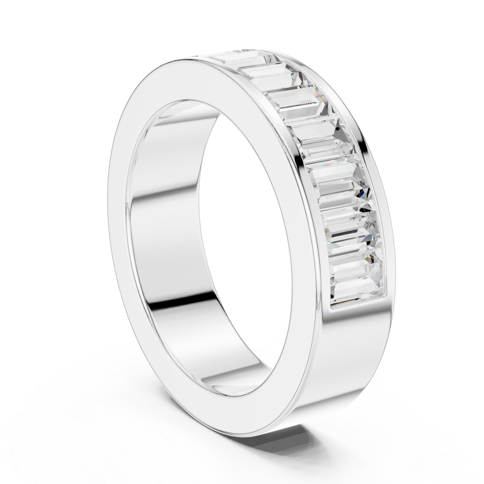  White Gold Timeless Aura Bar Set Band Left View
