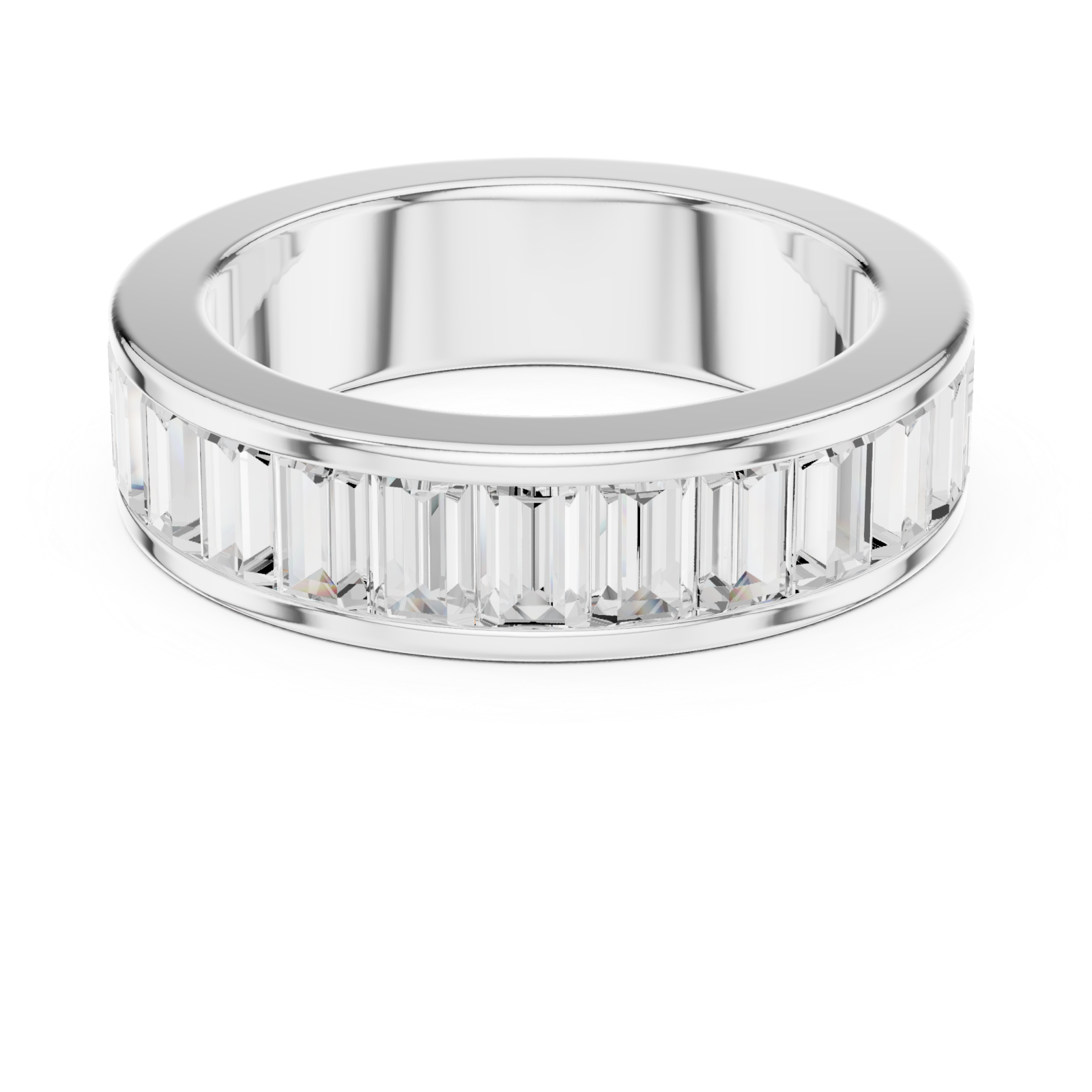  White Gold Timeless Aura Bar Set Band Front View
