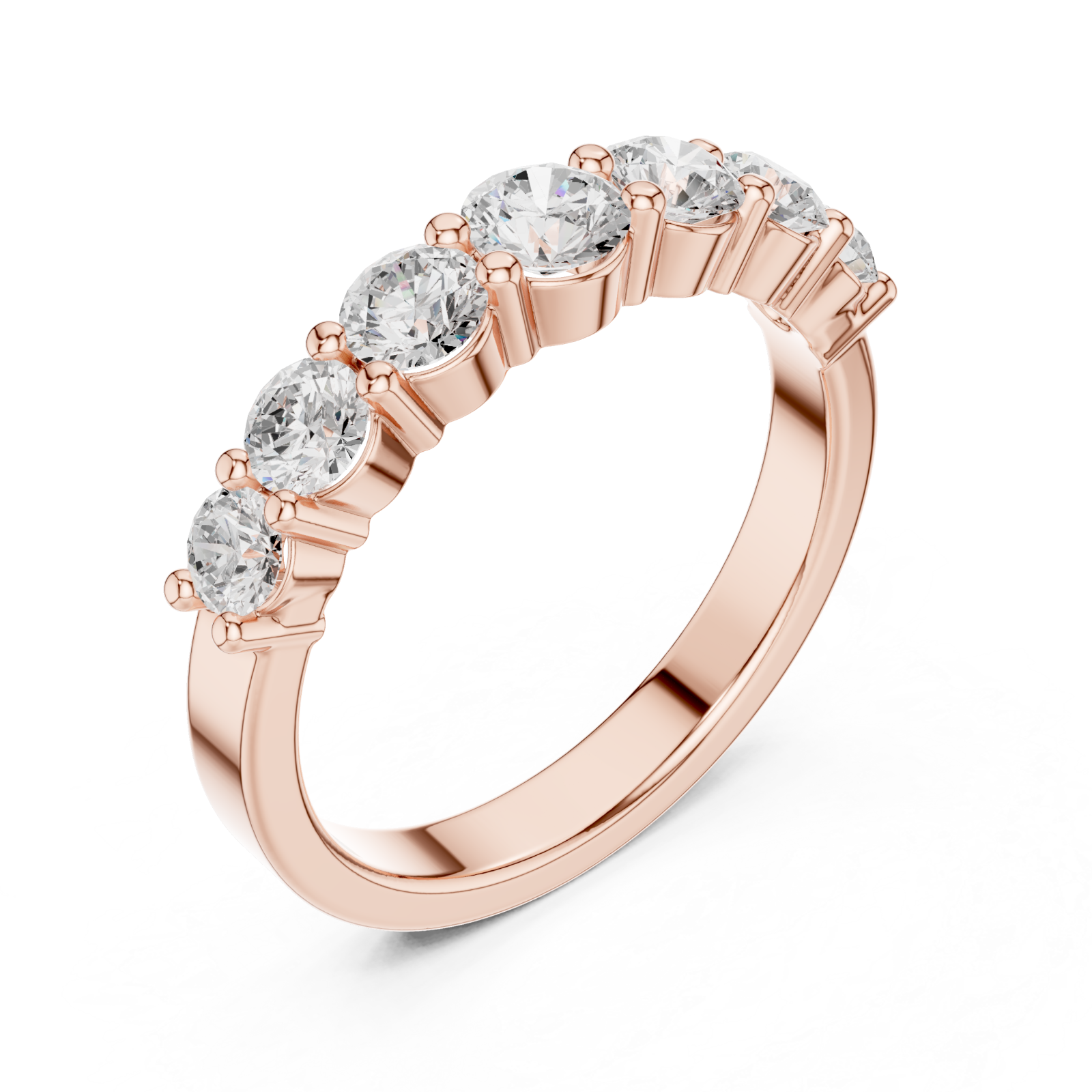  Rose Gold Modern Grace Band Ring Right View