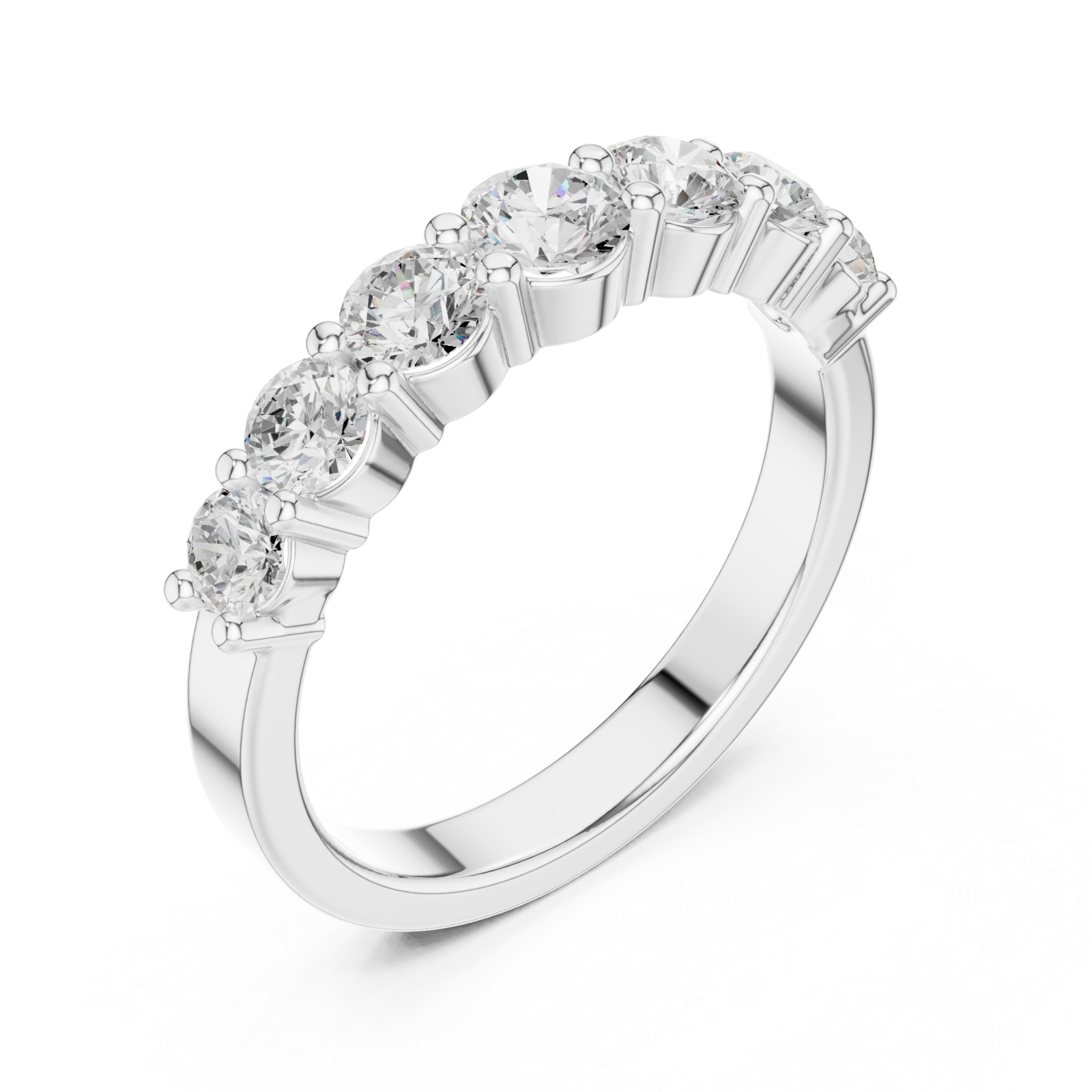  White Gold Modern Grace Band Ring Right View