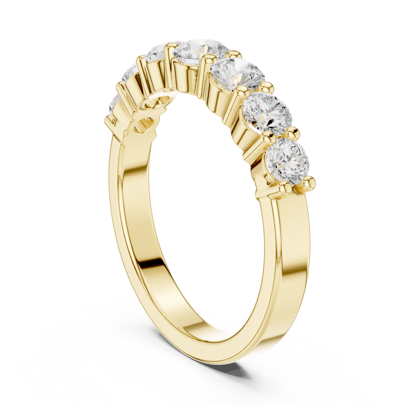  Gold Modern Grace Band Ring Left View