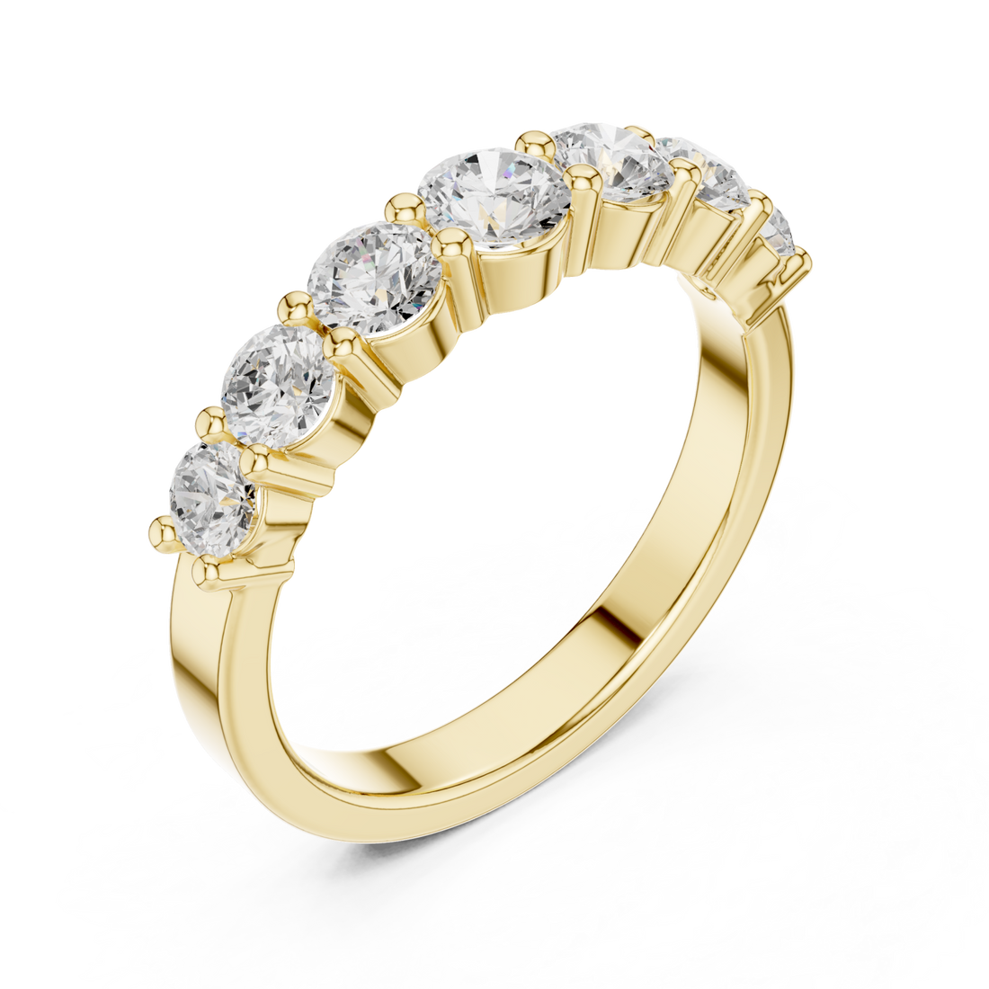 Gold Modern Grace Band Ring Right View