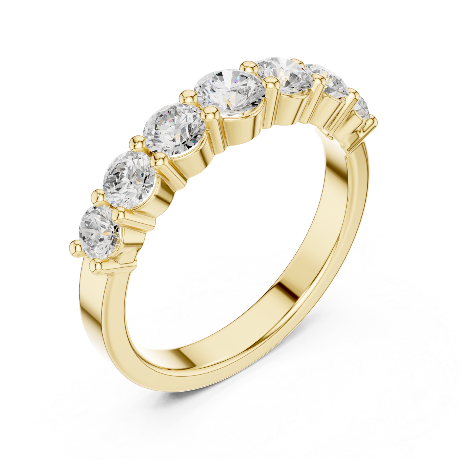 Gold Modern Grace Band Ring Right View