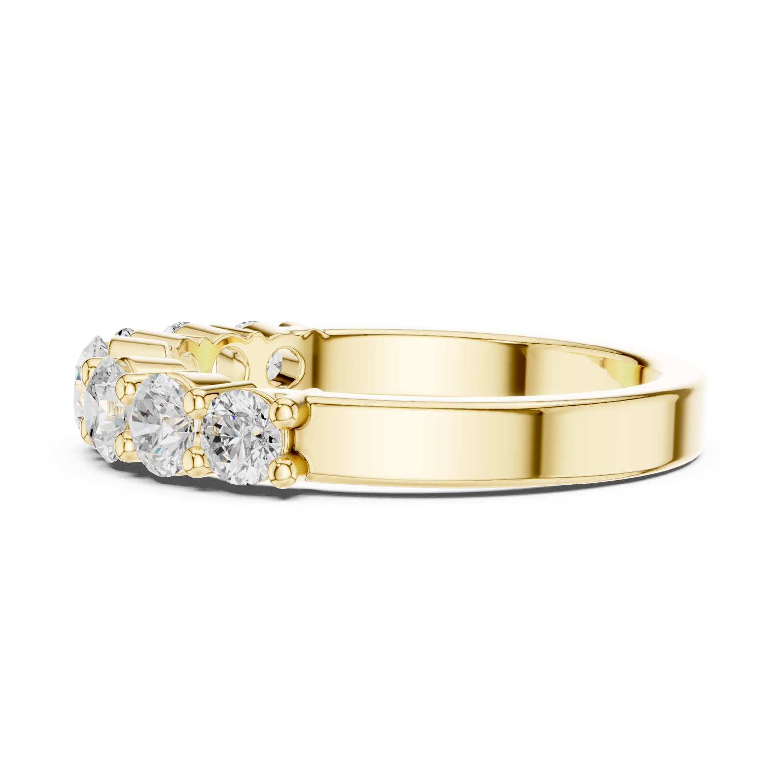  Gold Modern Grace Band Ring Side View