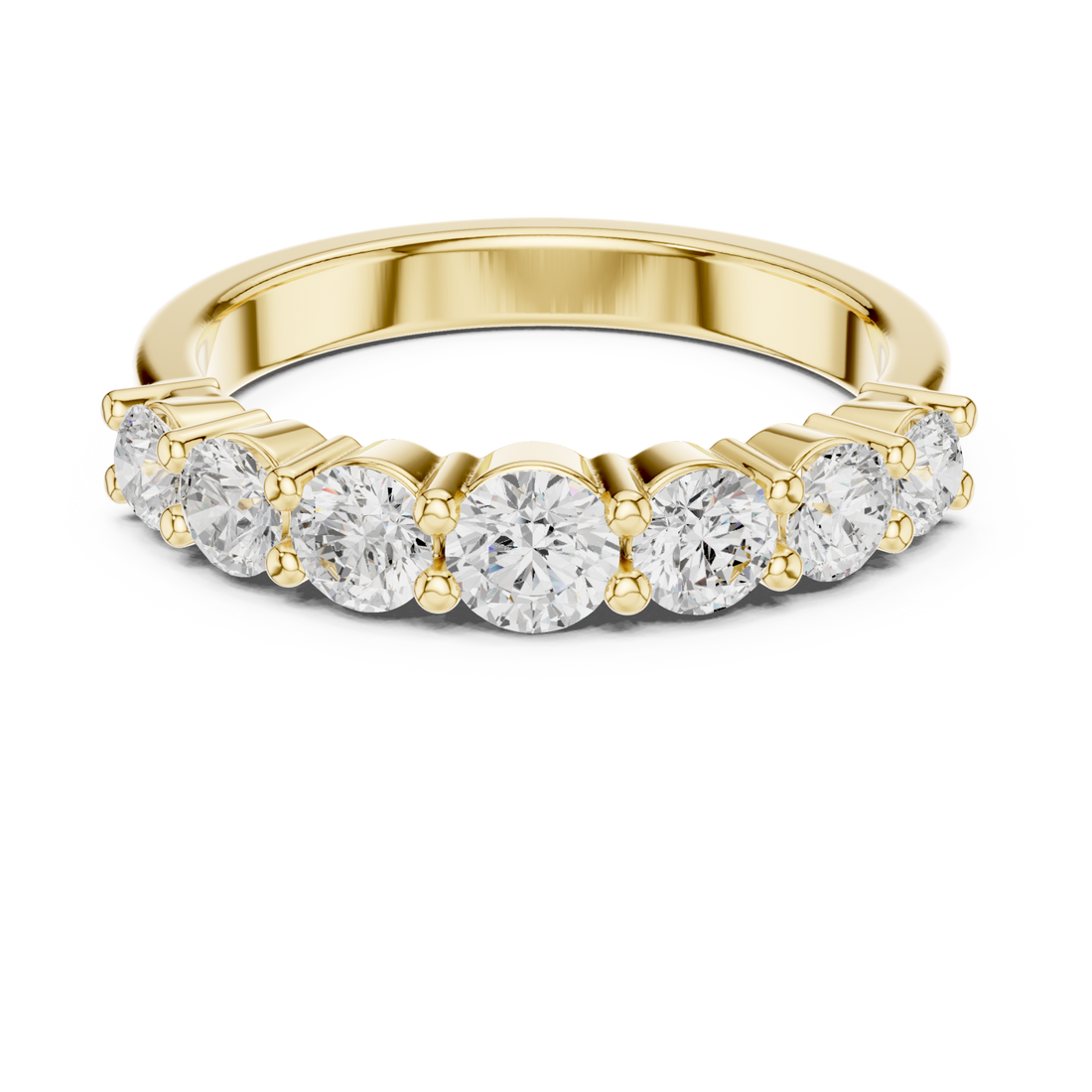 Gold Modern Grace Band Ring Right View