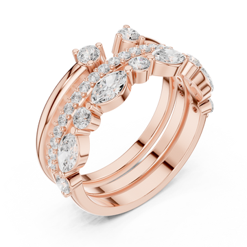  Rose Gold Lustrous Petal Symphony Classic Ring Right View