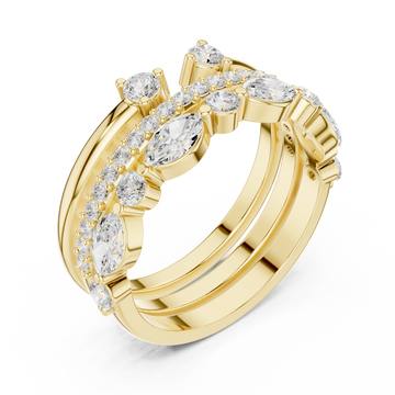 Gold Lustrous Petal Symphony Classic Ring Right View
