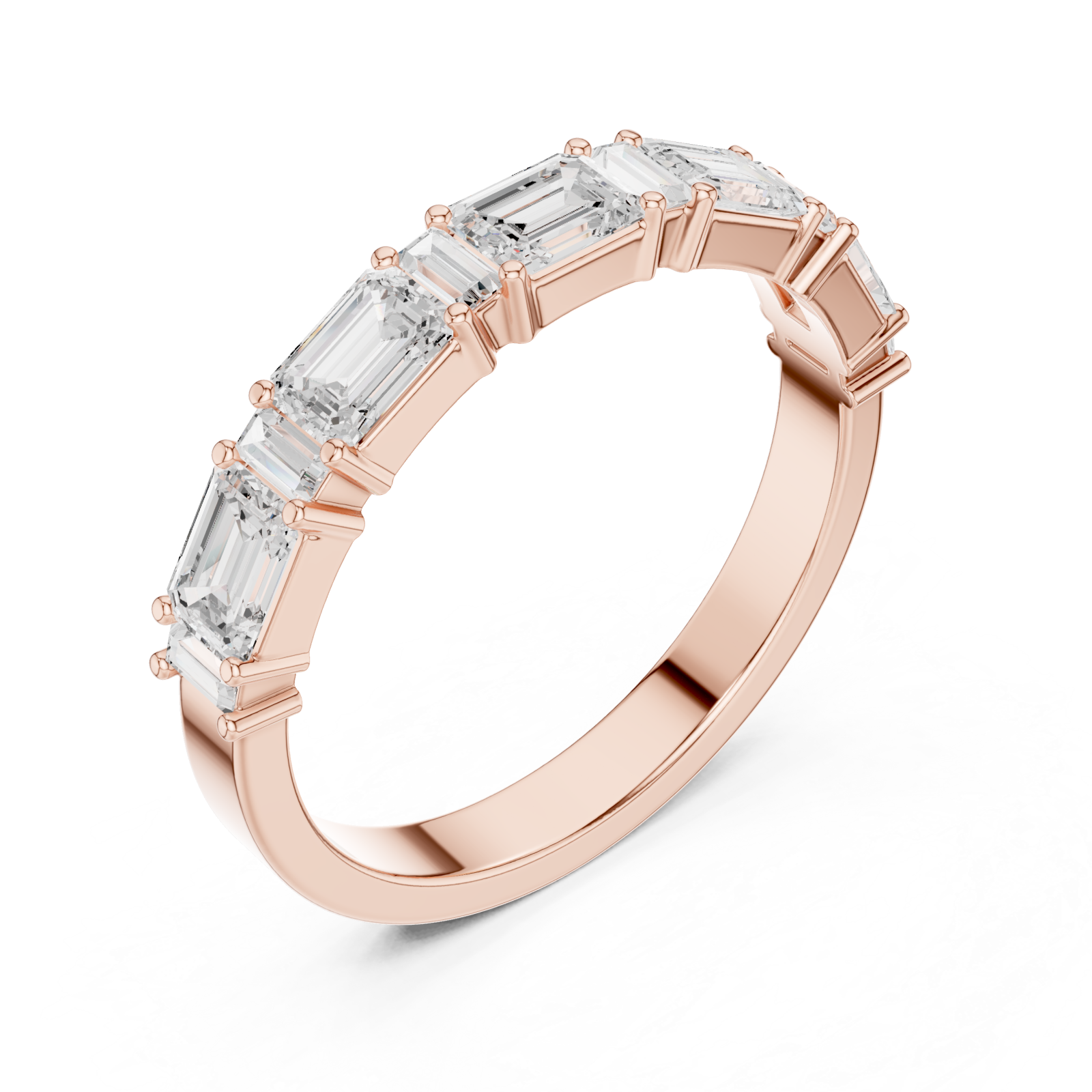  Rose Gold Luminous Step Silhouette Ring Right View