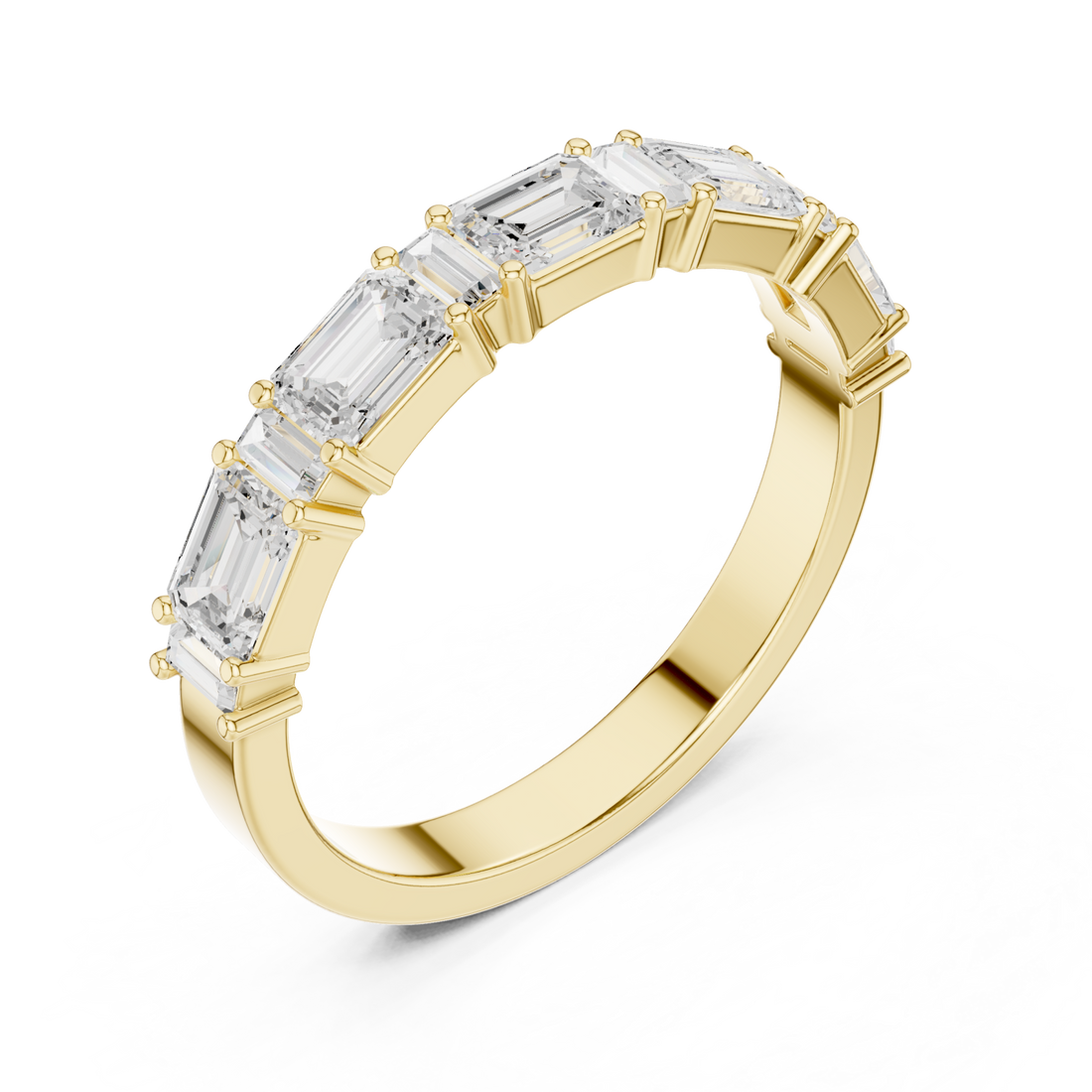 Gold Luminous Step Silhouette Ring Right View