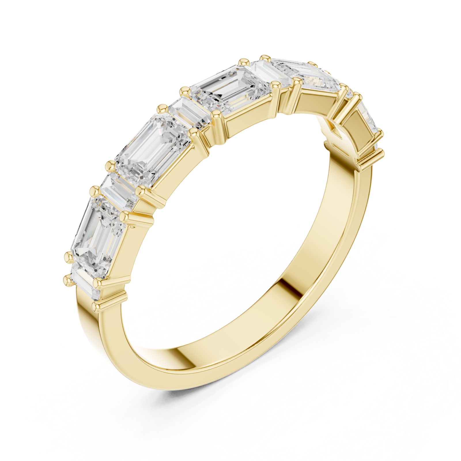 Gold Luminous Step Silhouette Ring Right View