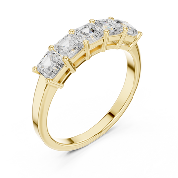 Gold Graceful Radiance Five Stone Ring Right View