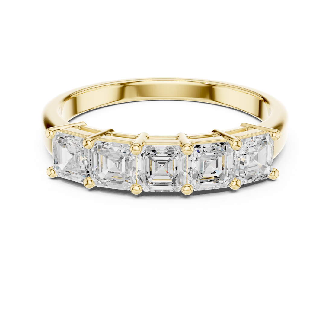 Gold Graceful Radiance Five Stone Ring Right View