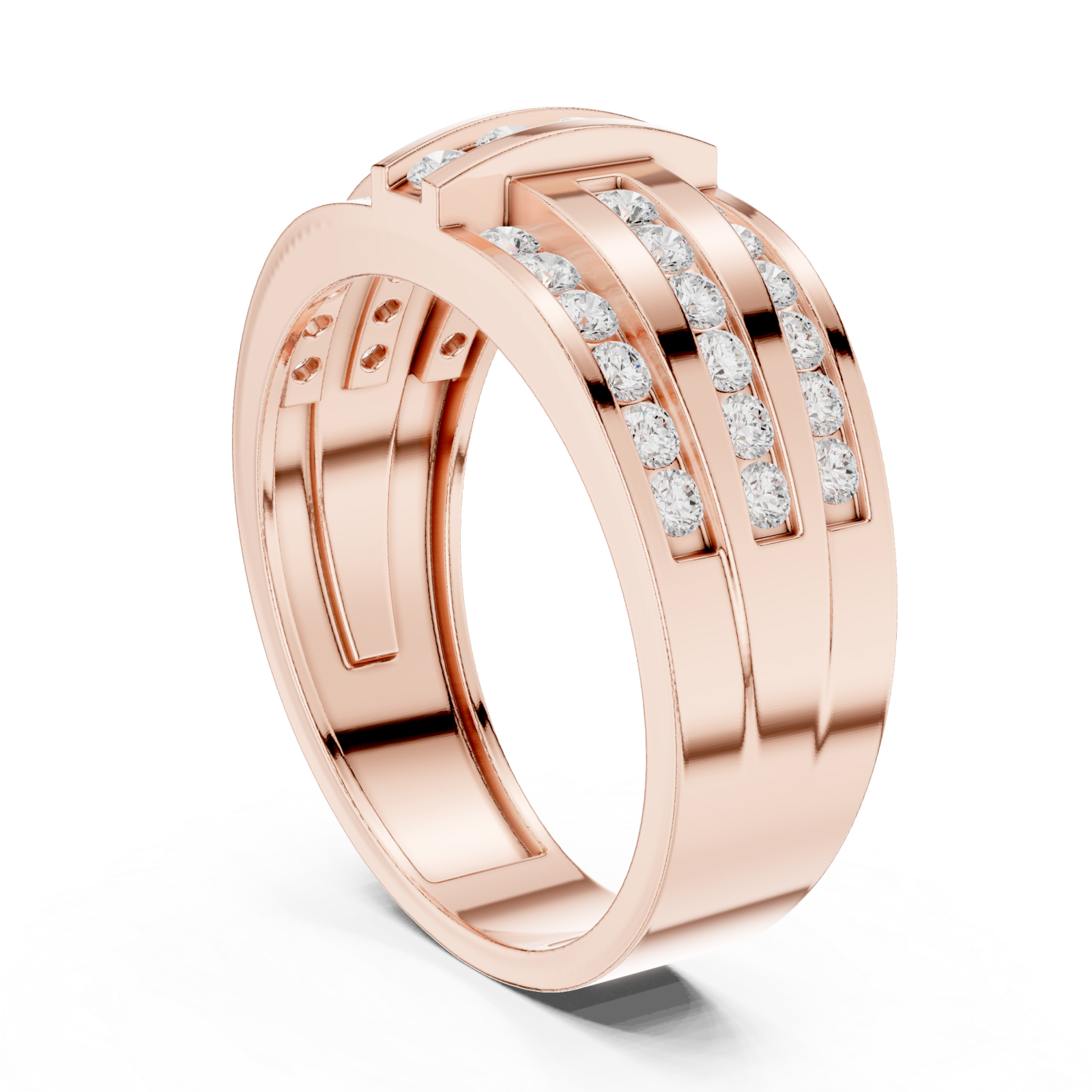  Rose Gold Radiant Pathway Luxe Band Left View