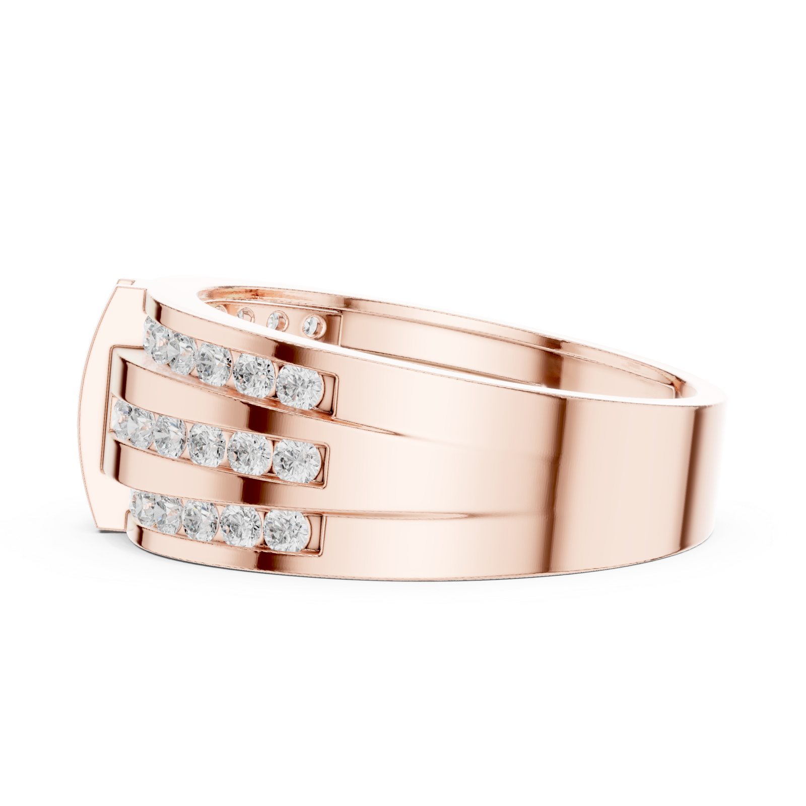  Rose Gold Radiant Pathway Luxe Band Side View