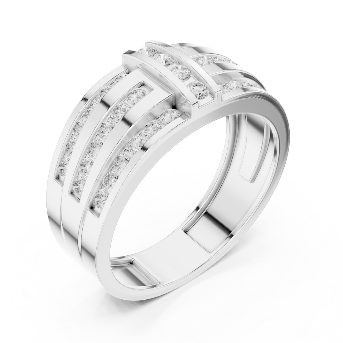  White Gold Radiant Pathway Luxe Band Right View