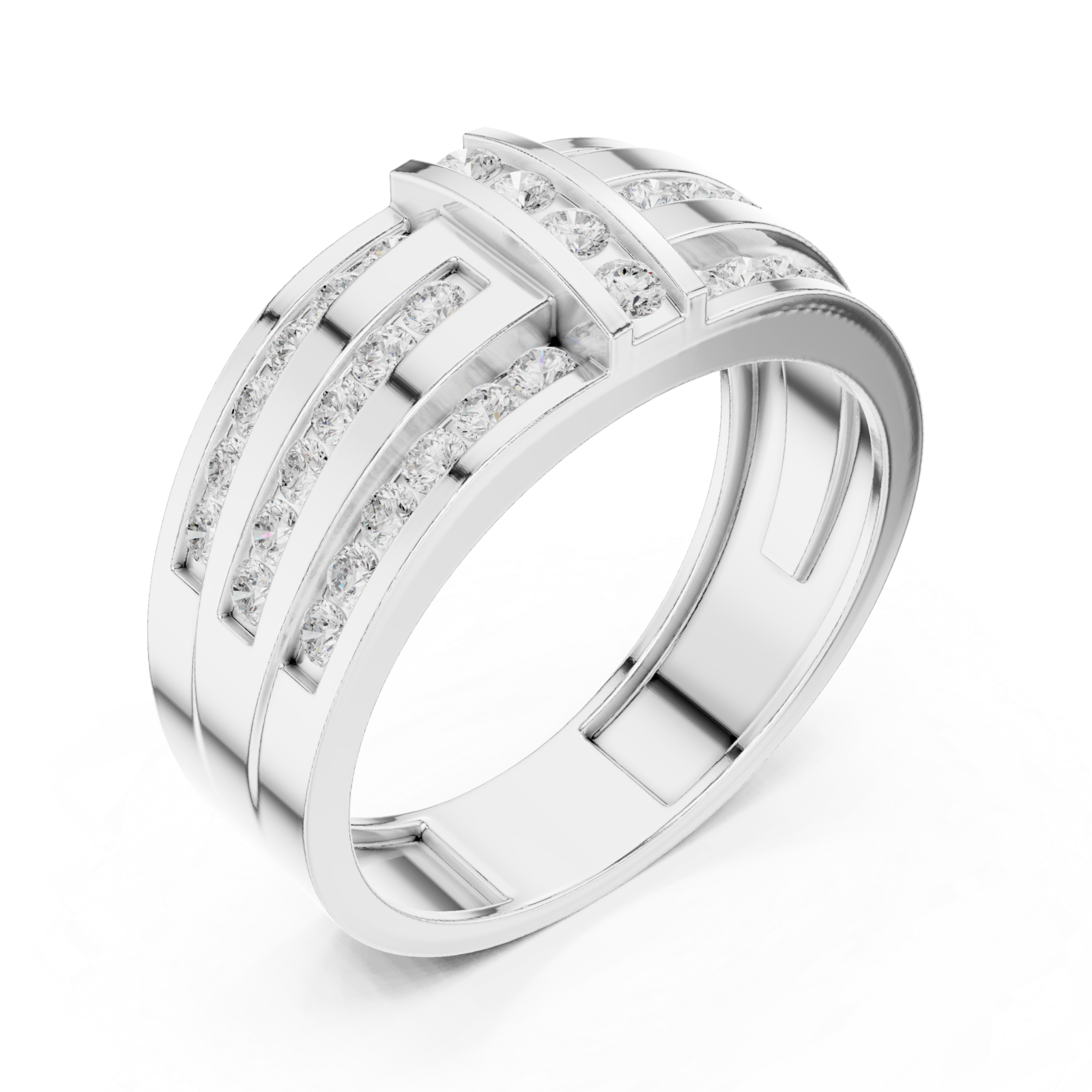  White Gold Radiant Pathway Luxe Band Right View