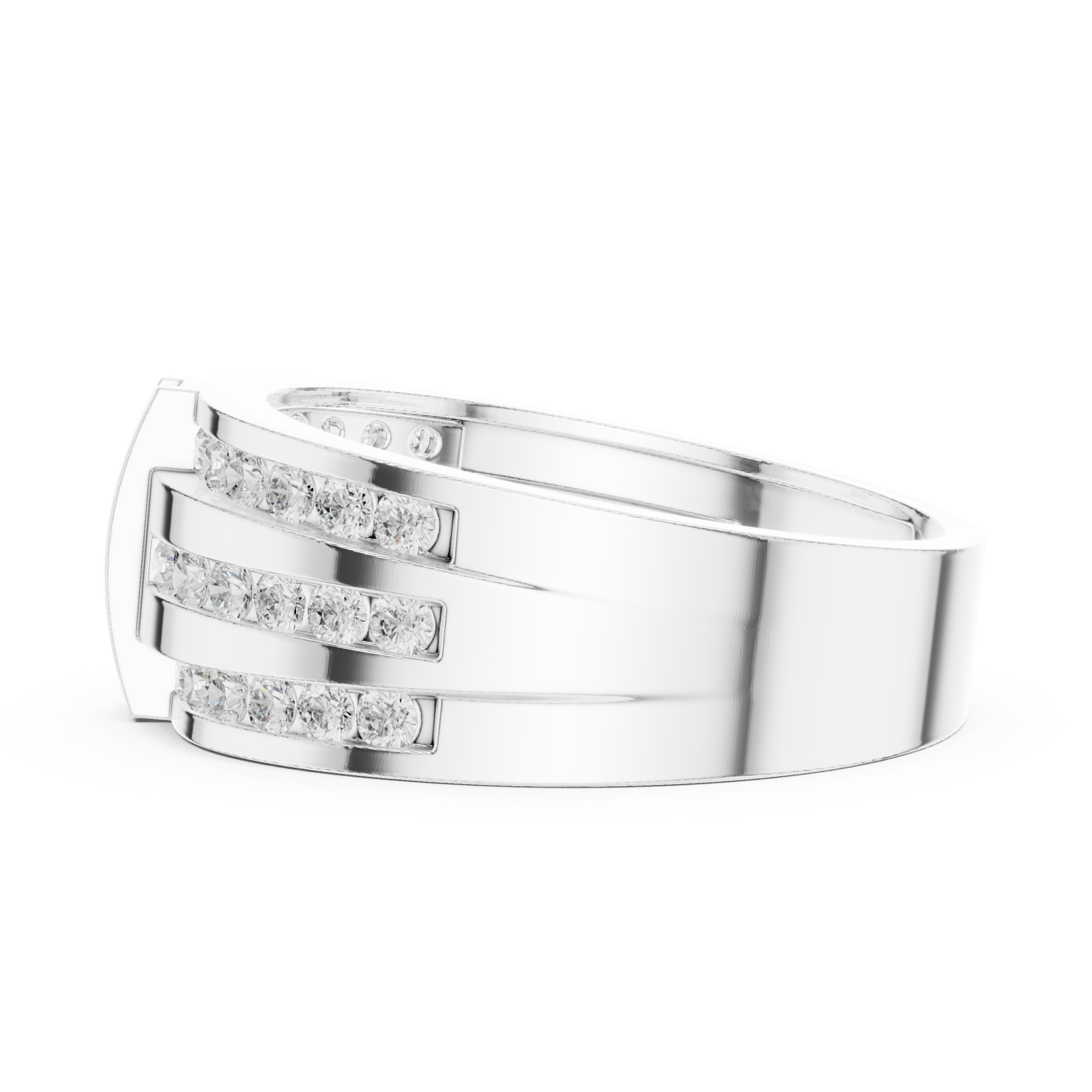  White Gold Radiant Pathway Luxe Band Side View