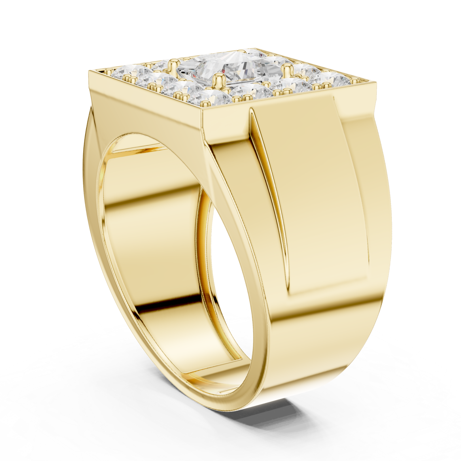  Gold Grand Mosaic Majesty Band Ring Left View