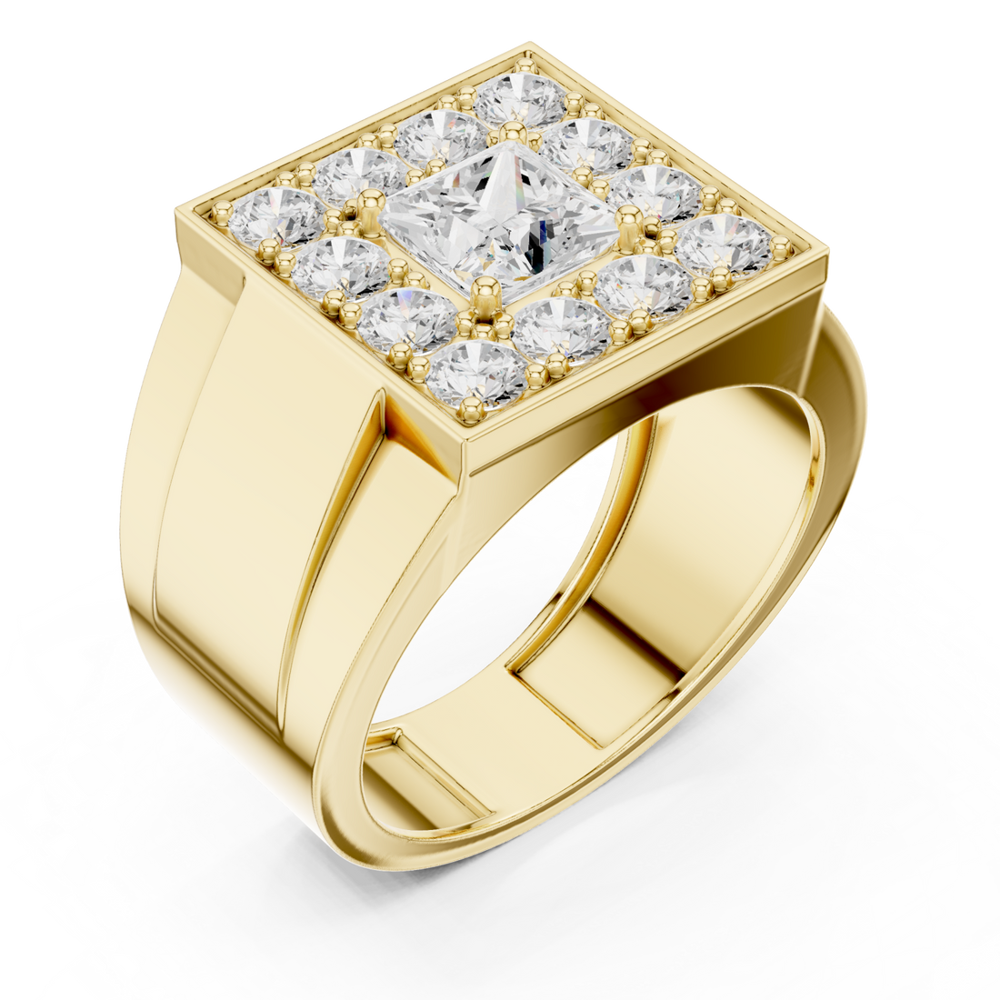 Gold Grand Mosaic Majesty Band Ring Right View