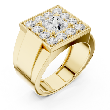 Gold Grand Mosaic Majesty Band Ring Right View