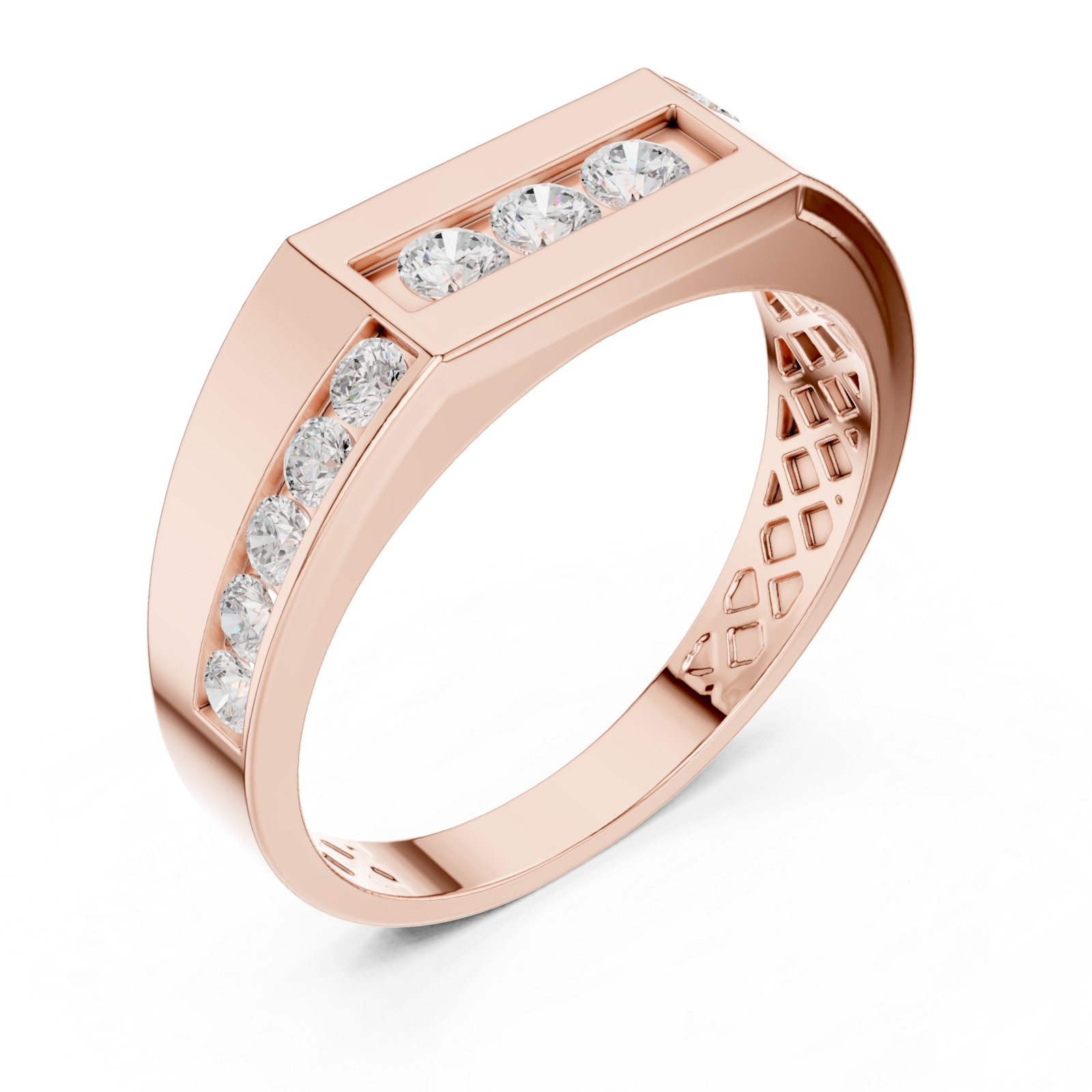  Rose Gold Timeless Gentleman's Channel Band Right View