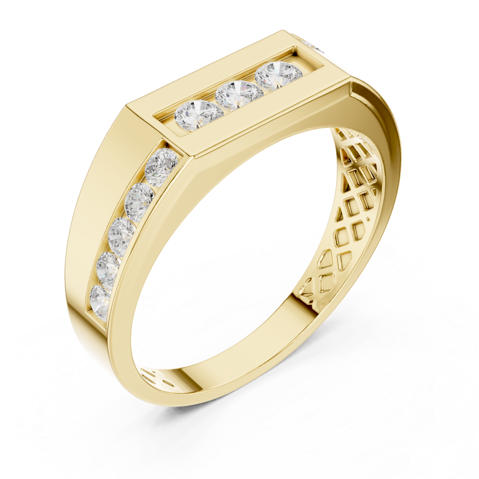 Gold Timeless Gentleman's Channel Band Right View