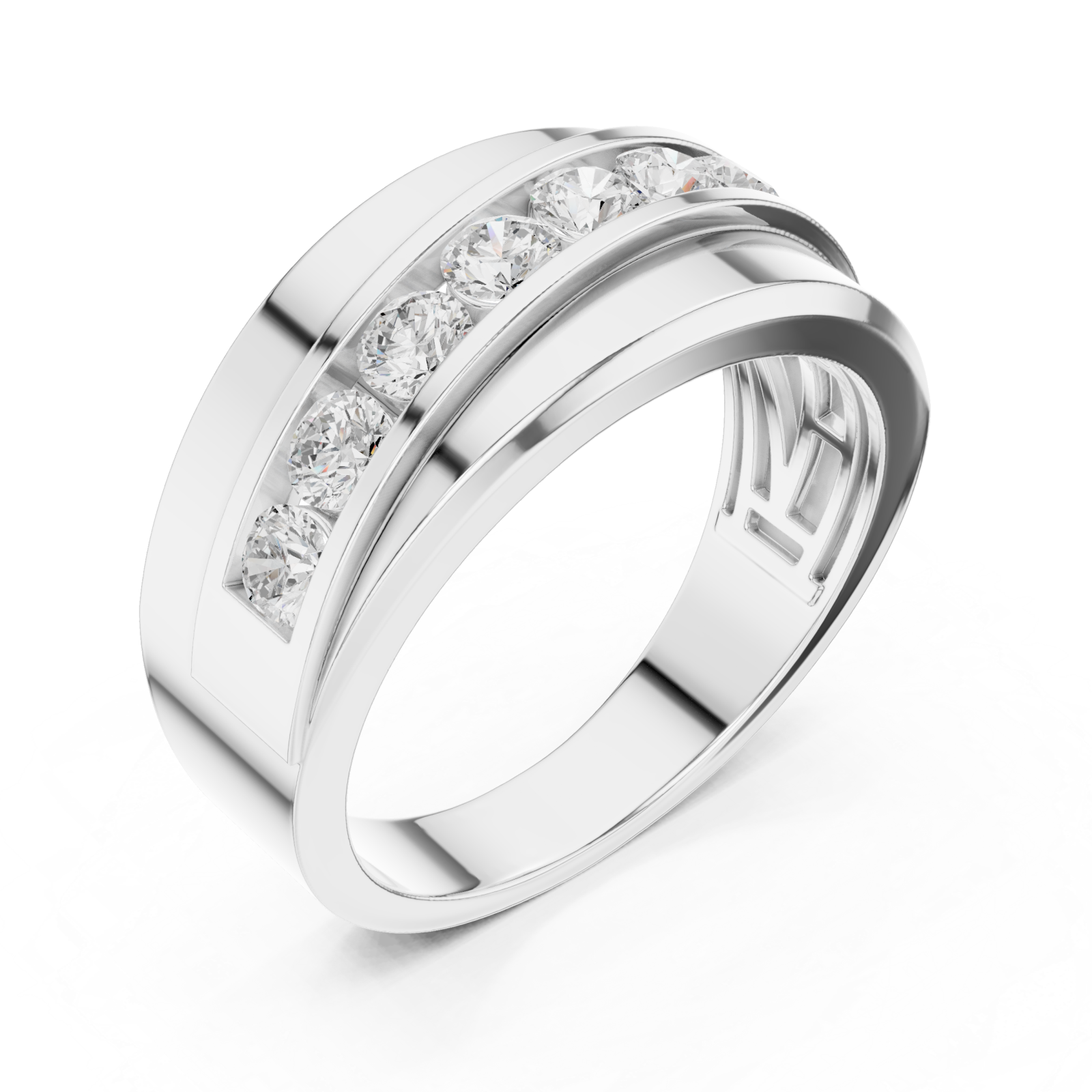  White Gold Signature Allure Fusion Band Right View