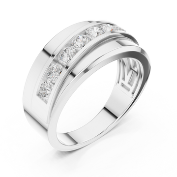  White Gold Signature Allure Fusion Band Right View
