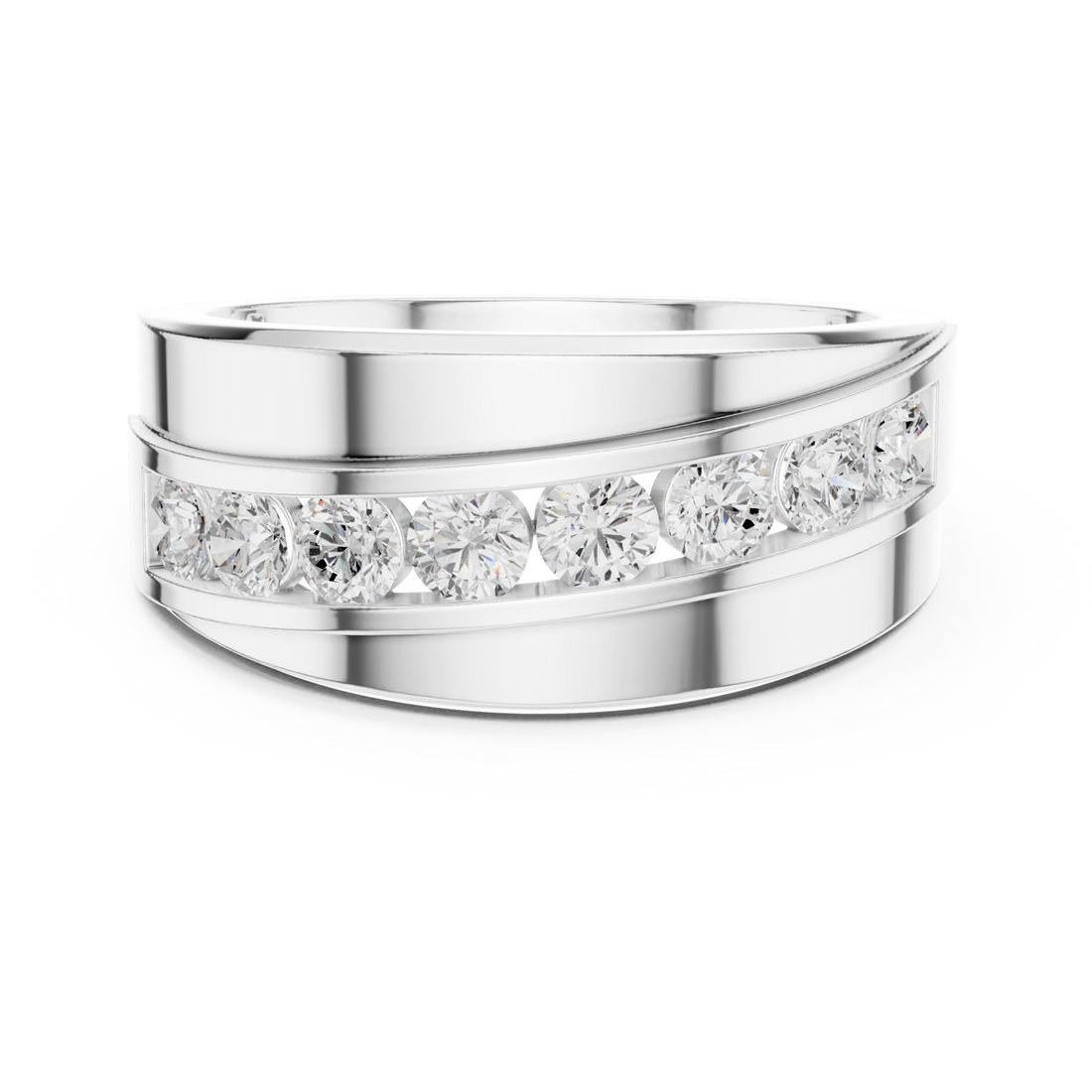  White Gold Signature Allure Fusion Band Right View