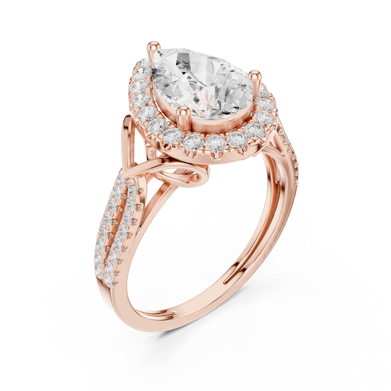  Rose Gold Celestial Crown Halo Ring Right View