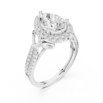  White Gold Celestial Crown Halo Ring Right View
