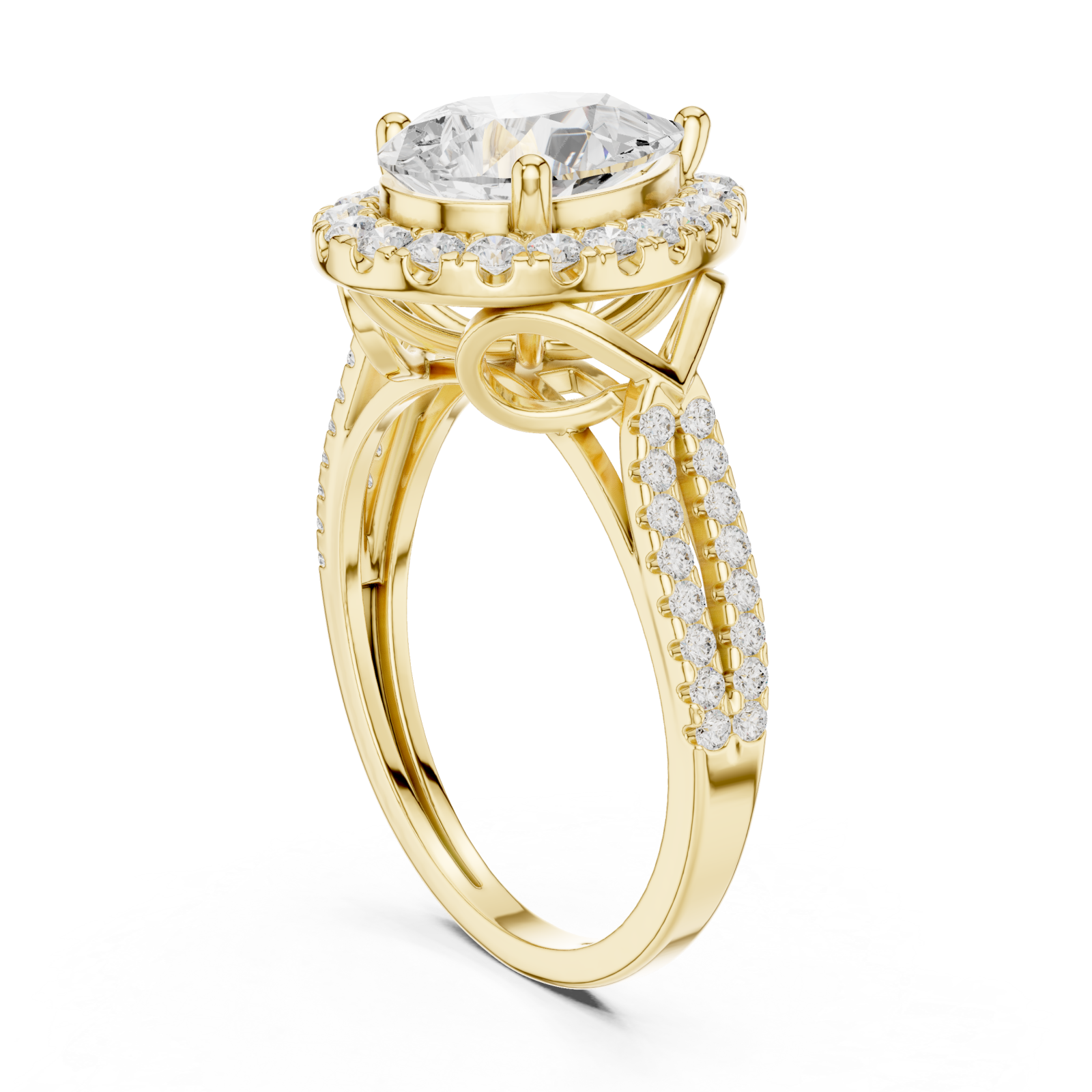  Gold Celestial Crown Halo Ring Left View