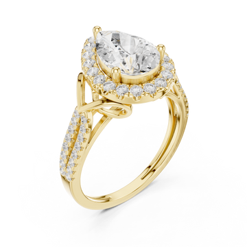 Gold Celestial Crown Halo Ring Right View