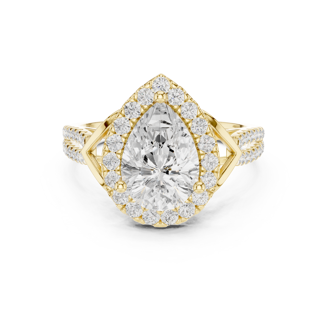 Gold Celestial Crown Halo Ring Right View