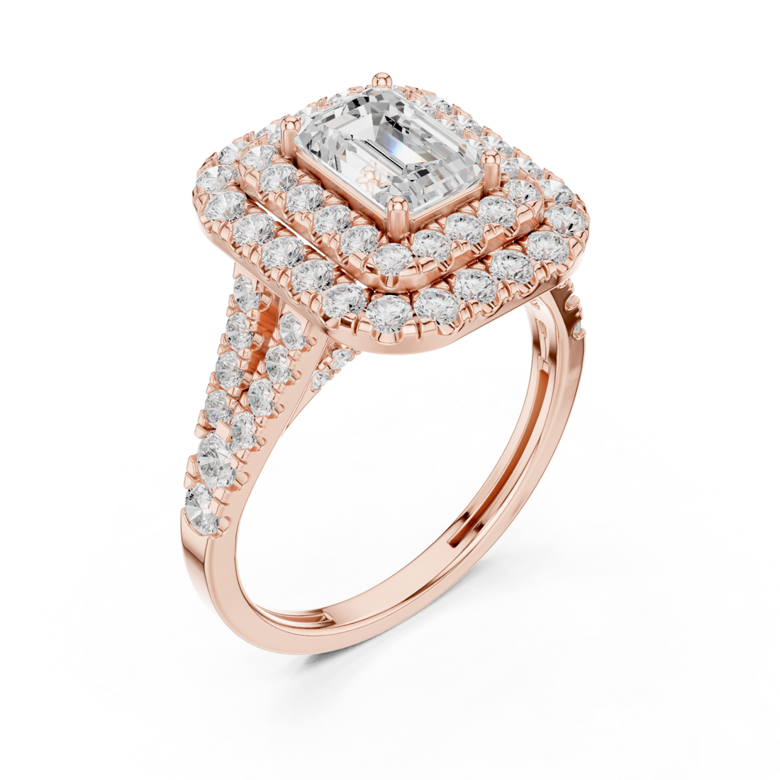  Rose Gold Graceful Duo Enchantress Cocktail Ring Right View