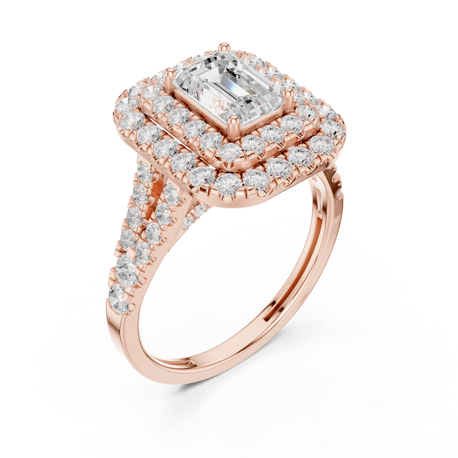 Rose Gold Graceful Duo Enchantress Cocktail Ring Right View