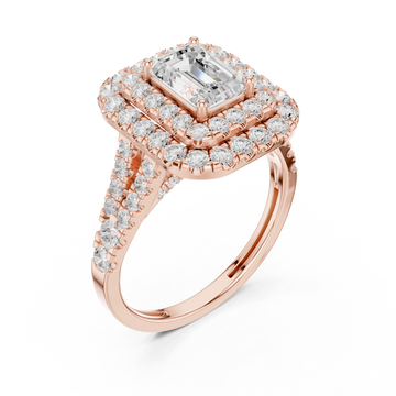  Rose Gold Graceful Duo Enchantress Cocktail Ring Right View