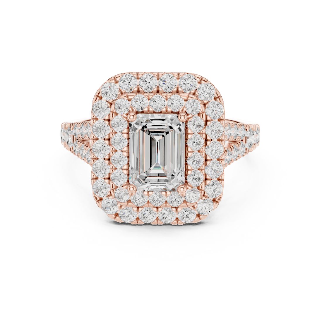  Rose Gold Graceful Duo Enchantress Cocktail Ring Right View