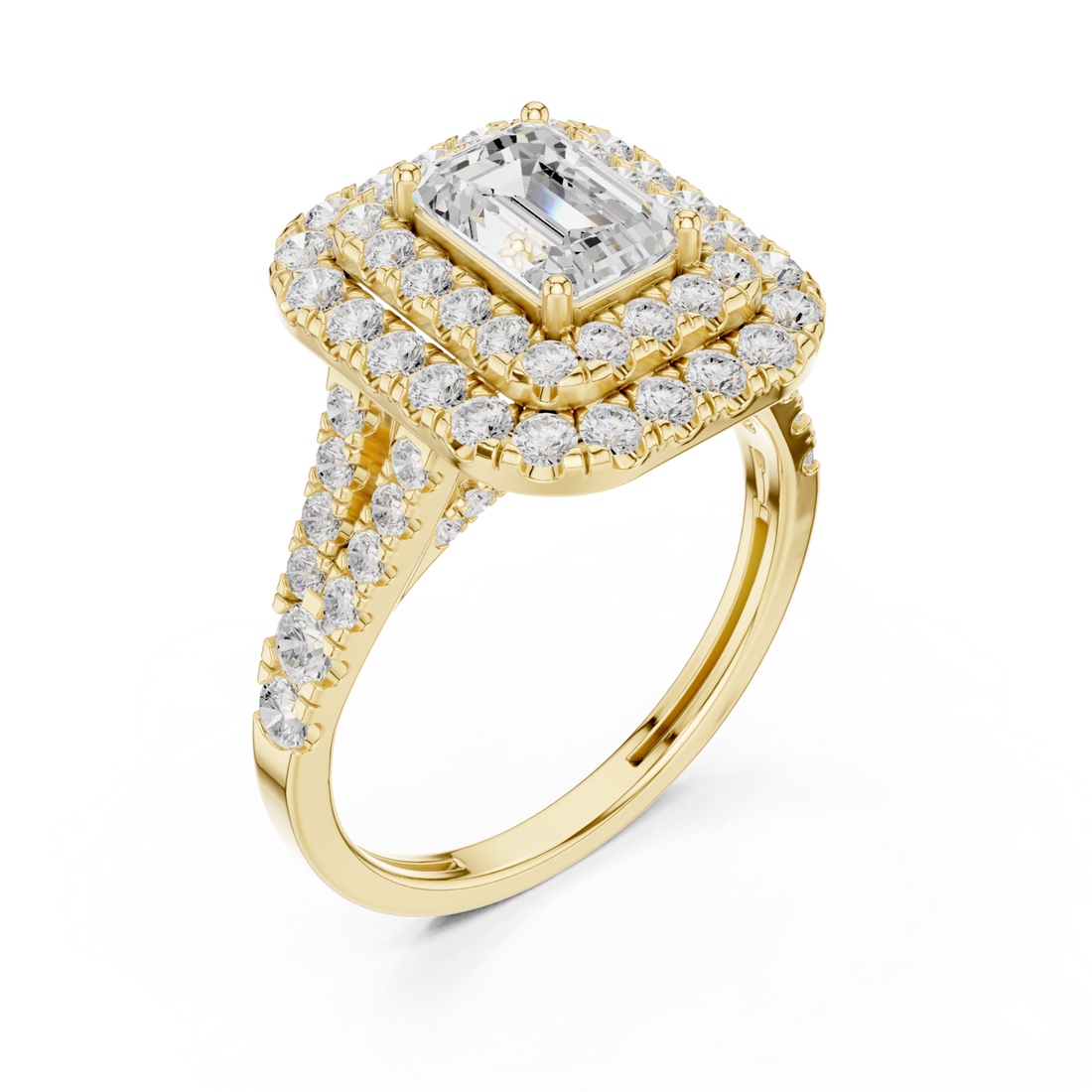 Gold Graceful Duo Enchantress Cocktail Ring Right View