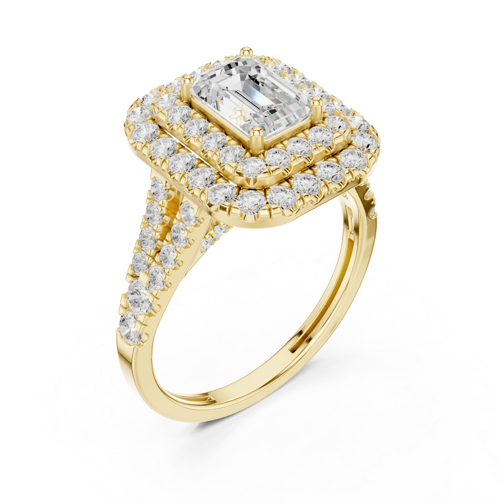 Gold Graceful Duo Enchantress Cocktail Ring Right View