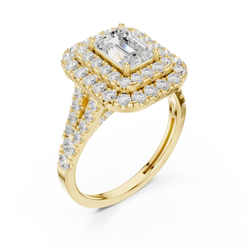 Gold Graceful Duo Enchantress Cocktail Ring Right View