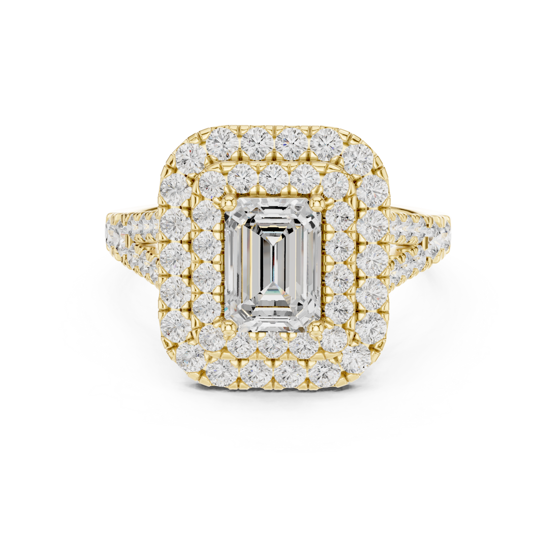 Gold Graceful Duo Enchantress Cocktail Ring Right View