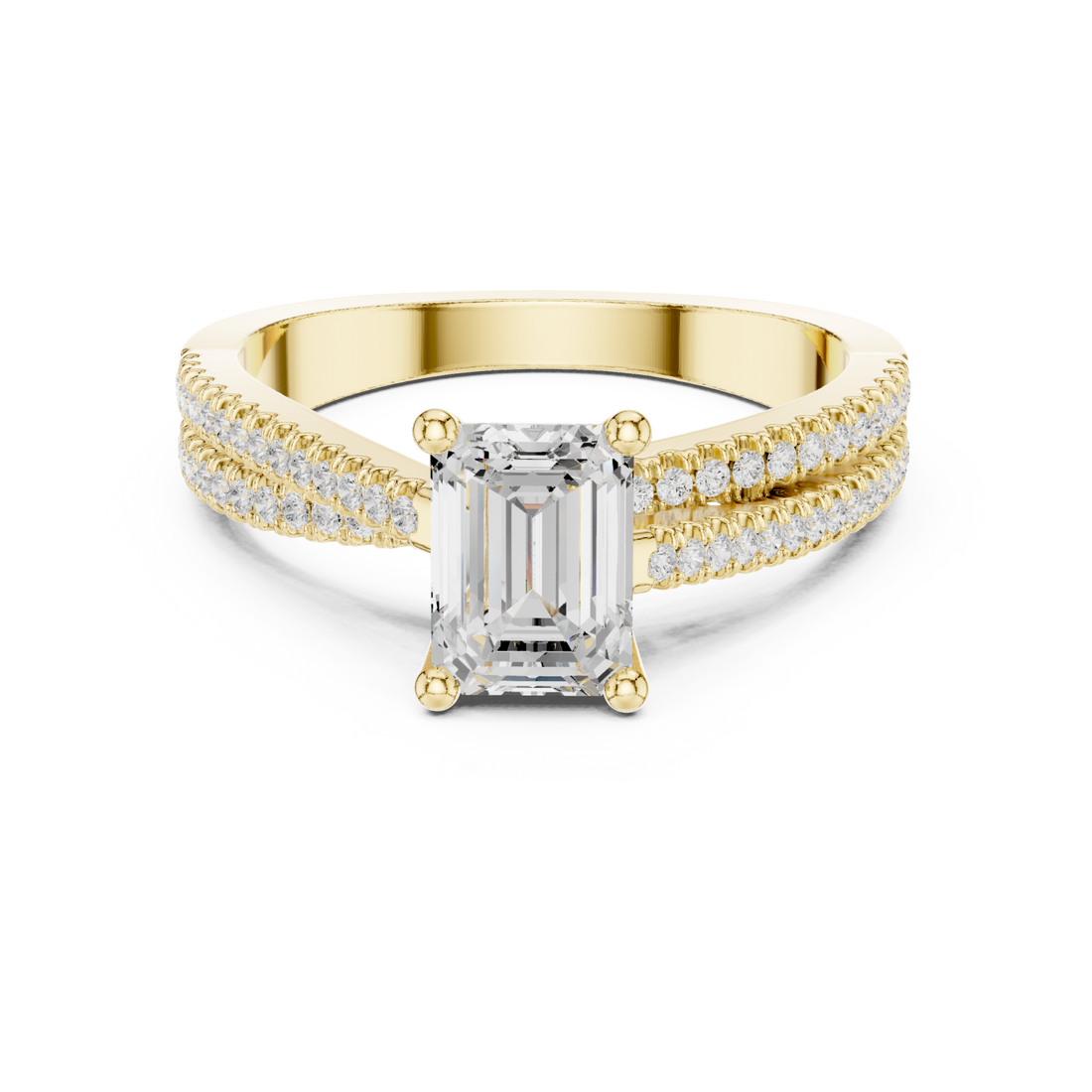 Gold Regal Vista Halo Ring Right View