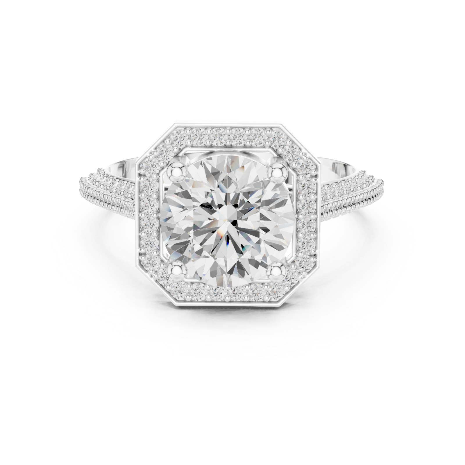  White Gold Midnight Dream Fusion Band Front View
