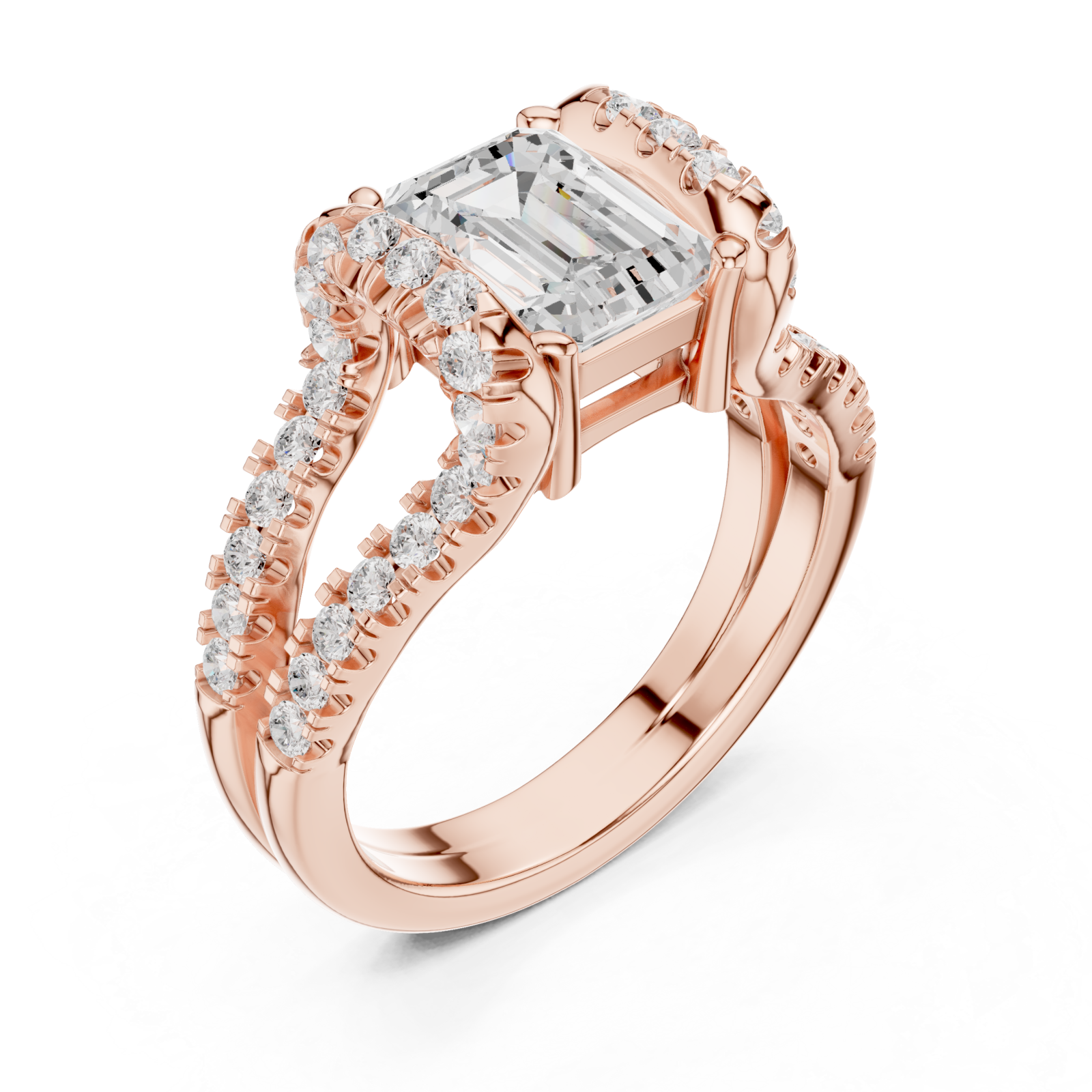  Rose Gold Radiant Gleam Infinity Embrace Designer Ring Right View