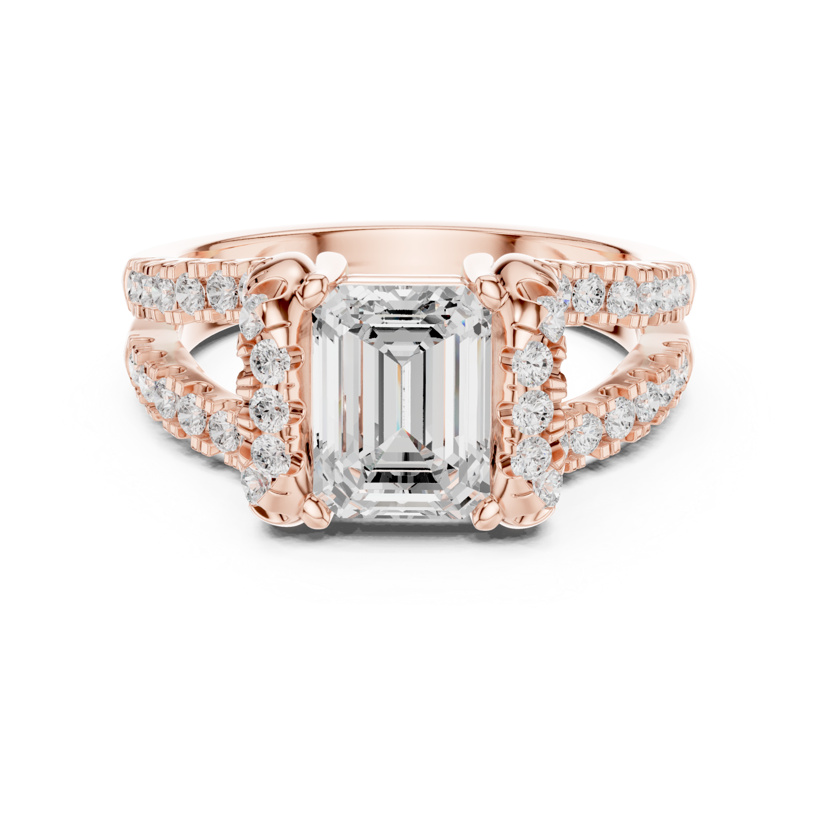  Rose Gold Radiant Gleam Infinity Embrace Designer Ring Front View