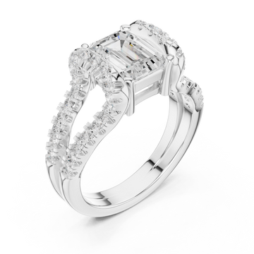  White Gold Radiant Gleam Infinity Embrace Designer Ring Right View