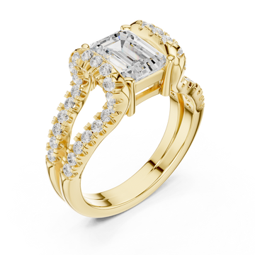 Gold Radiant Gleam Infinity Embrace Designer Ring Right View